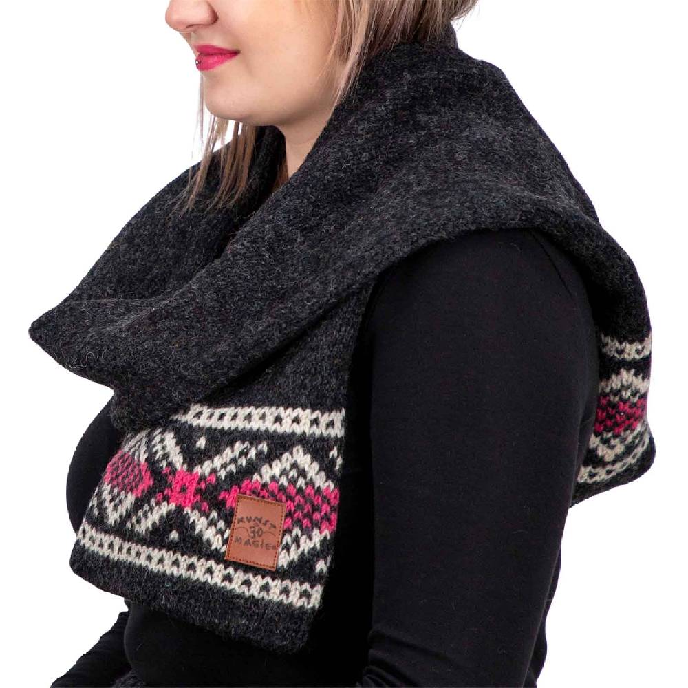 Kunst Und Magie Wollschal Damenschal Strick Schal Wolle Boho Hippie Psy Goa Fair Neuheiten