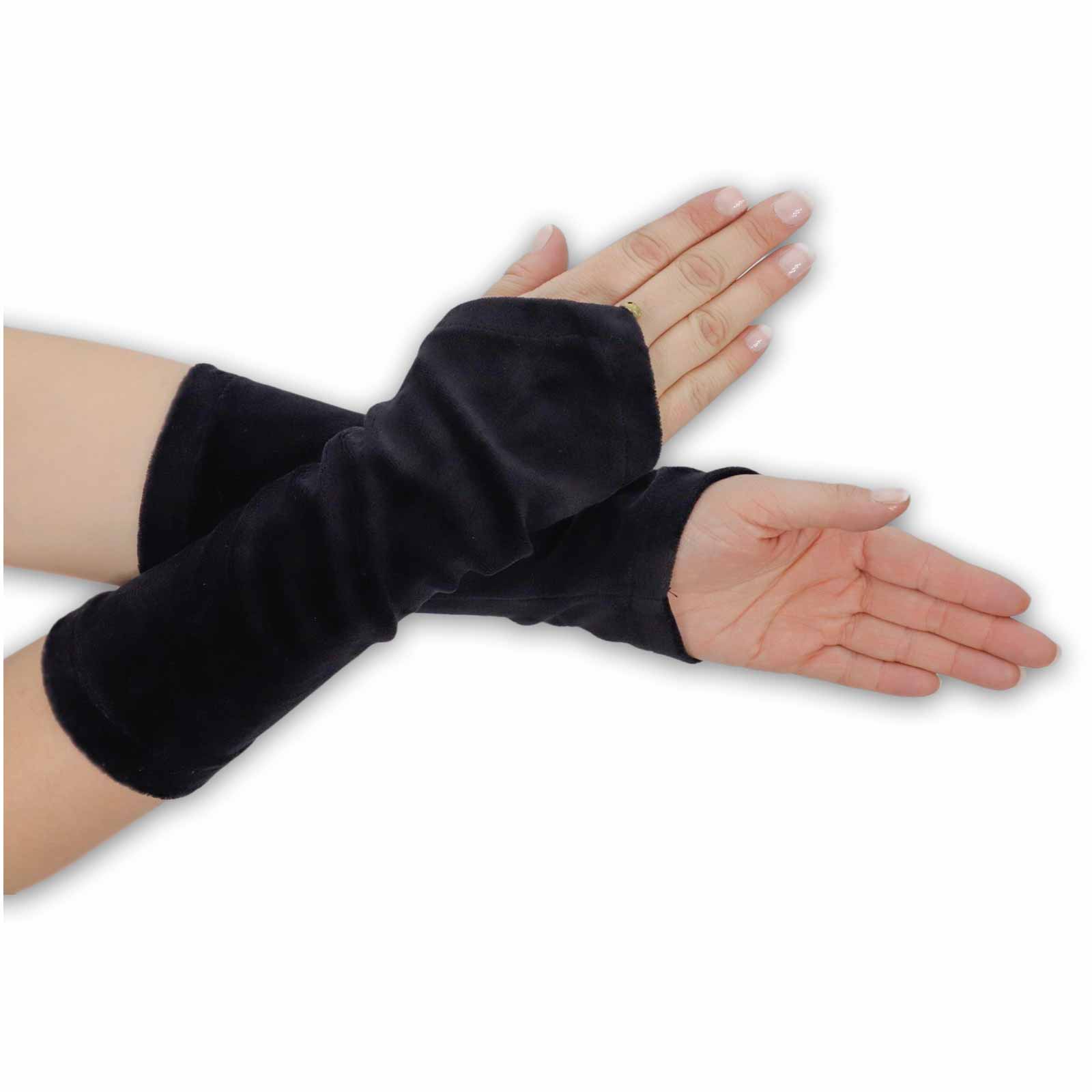 Kunst Und Magie Damen Samt Armstulpen Stulpen Handwärmer Handschuhe mit Glöckchen Boho Tiefpreis