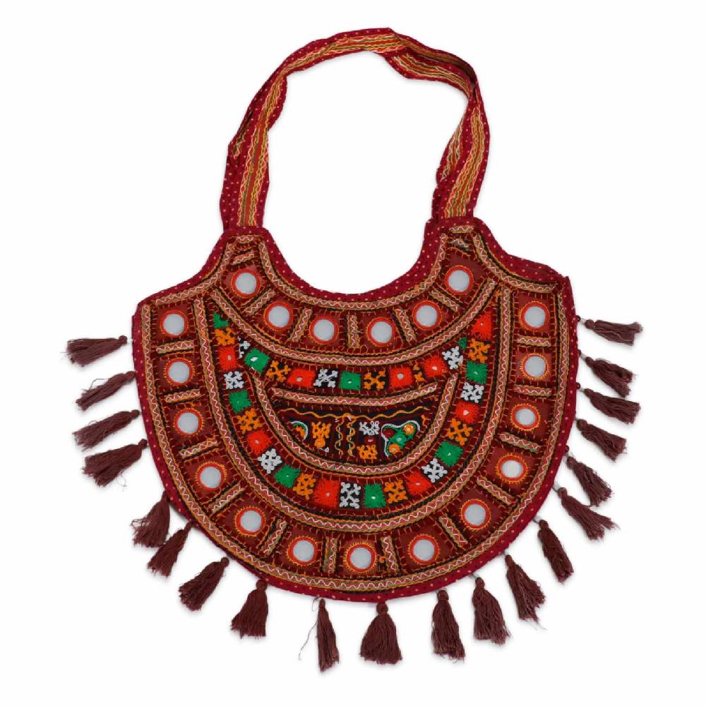 Kunst Und Magie Bunte Traditionell Bestickte Schultertasche Einkaufstasche BOHO Umhängetasche Nachhaltig No Waist UNIKAT! Kostenlose Rückgabe