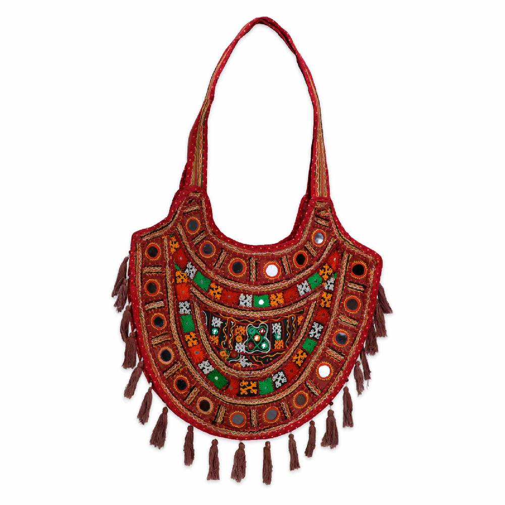 Kunst Und Magie Bunte Traditionell Bestickte Schultertasche Einkaufstasche BOHO Umhängetasche Nachhaltig No Waist UNIKAT! Kostenlose Rückgabe