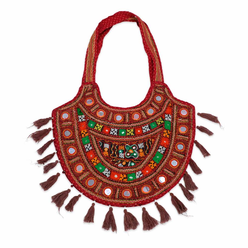 Kunst Und Magie Bunte Traditionell Bestickte Schultertasche Einkaufstasche BOHO Umhängetasche Nachhaltig No Waist UNIKAT! Kostenlose Rückgabe