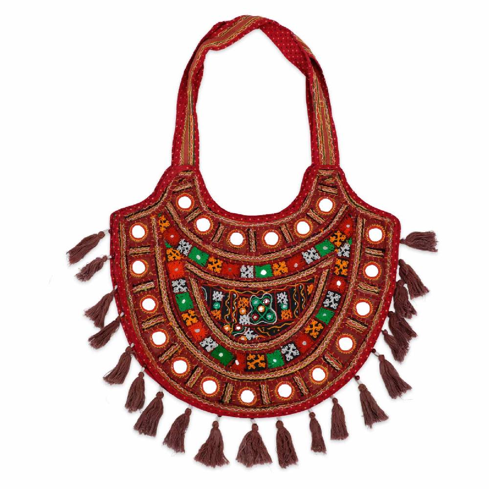 Kunst Und Magie Bunte Traditionell Bestickte Schultertasche Einkaufstasche BOHO Umhängetasche Nachhaltig No Waist UNIKAT! Kostenlose Rückgabe