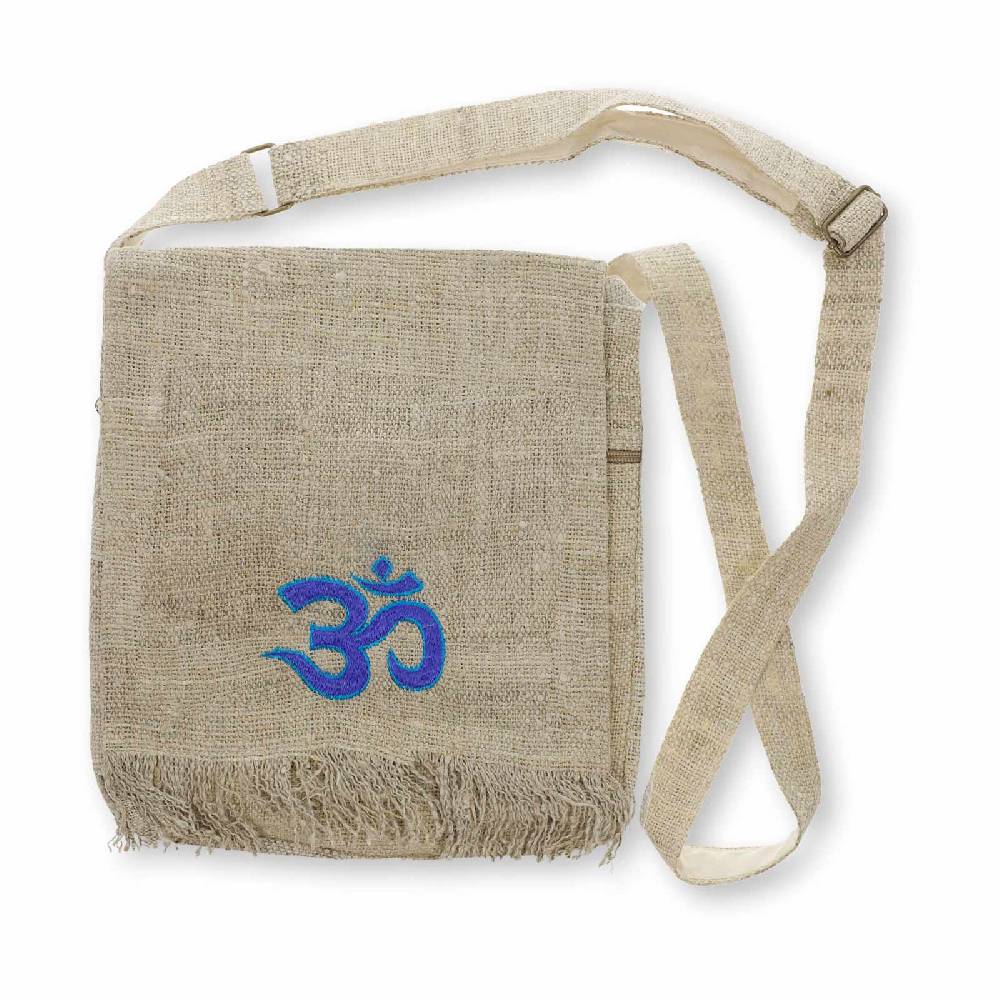 Kunst Und Magie Hanf Schultertasche Umhängetasche Tasche OM Nachhaltig Fair Begrenzte Freigabe