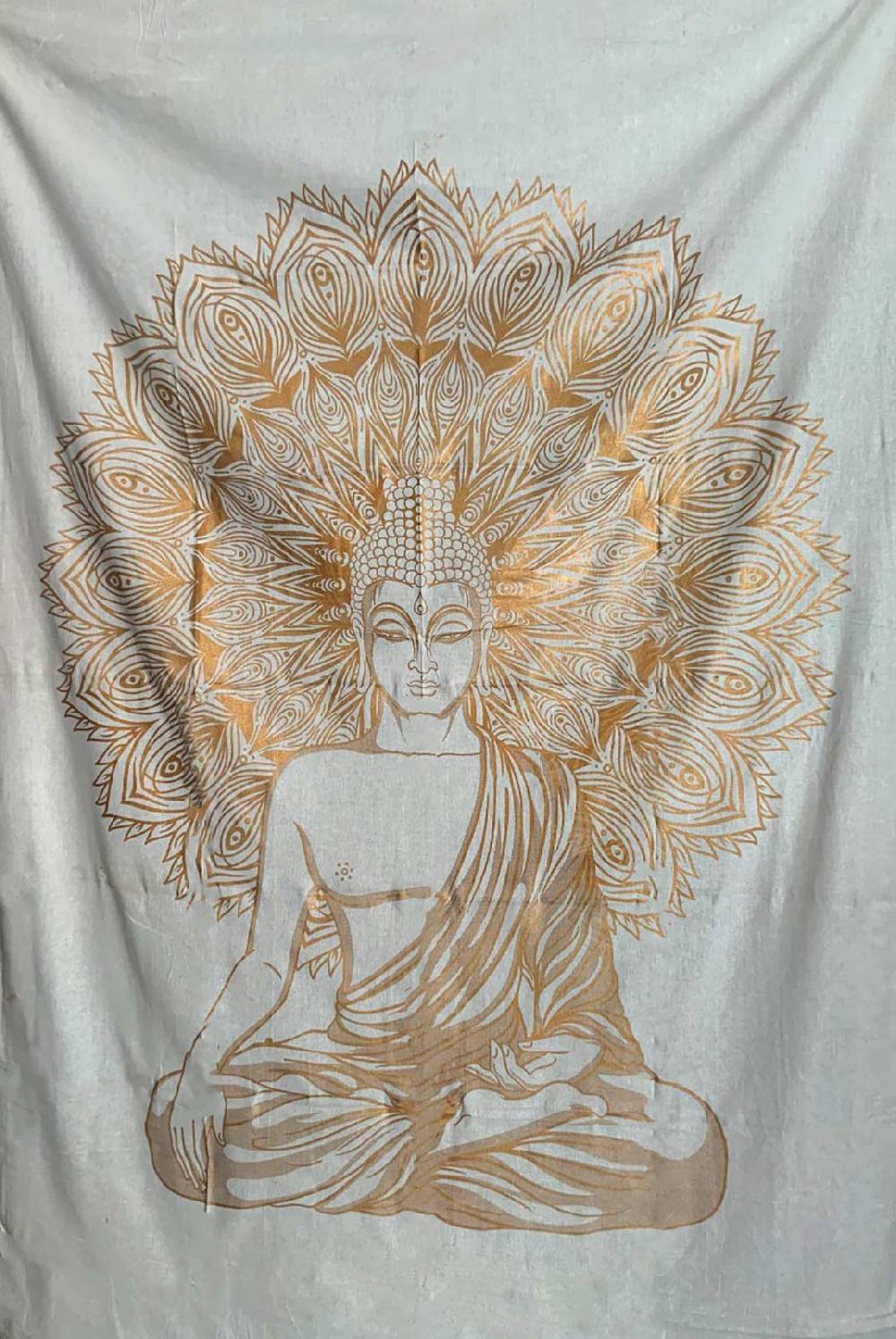 Kunst Und Magie Kunst und Magie Tagesdecke Wandbehang Deko Tuch Buddha Meditation Gold ca. 200 x 230cm JETZT KAUFEN