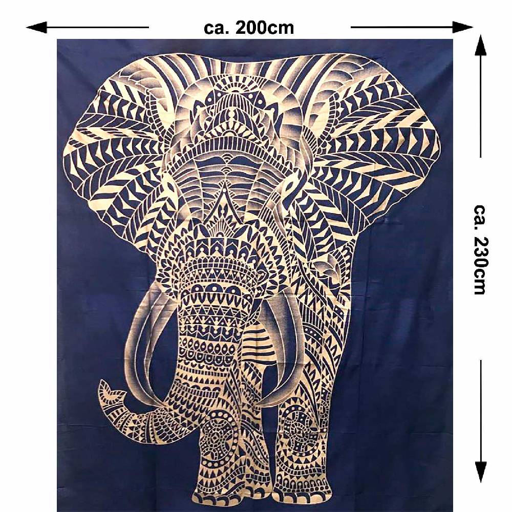 Kunst Und Magie Kunst und Magie Tagesdecke Wandbehang Deko Tuch Goldener Elefant ca. 200 x 230cm Bis zu 60% Rabatt