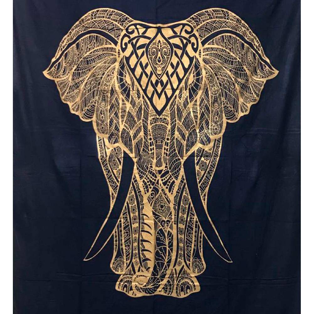 Kunst Und Magie Kunst und Magie Tagesdecke Wandbehang Deko Tuch Goldener Elefant ca. 200 x 230cm Bis zu 60% Rabatt