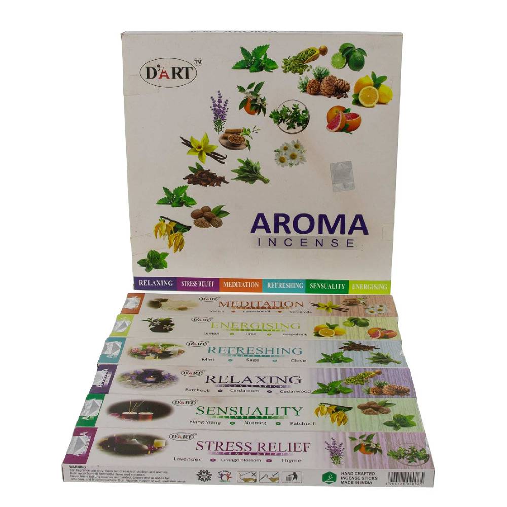 Kunst Und Magie D&#039;art Aroma Sortiment Räucherstäbchen Geschenk Set 120 Stäbchen 50% Rabatt mit kostenlosem Versand
