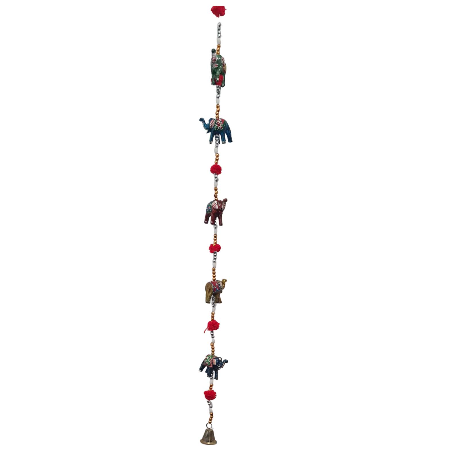 Kunst Und Magie Windspiel Indisches Elefanten Mobile mit Glocke Dekoration Girlande