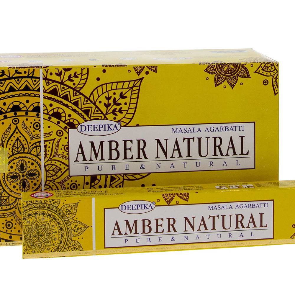 Kunst Und Magie Deepika Amber Natural Masala Räucherstäbchen 12er Großpackung 180Gr