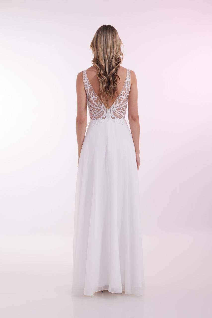 Laona OPULENT SPIRIT DRESS Besticktes Maxikleid mit V-Ausschnitt vorne und hinten Bis zu 60% Rabatt