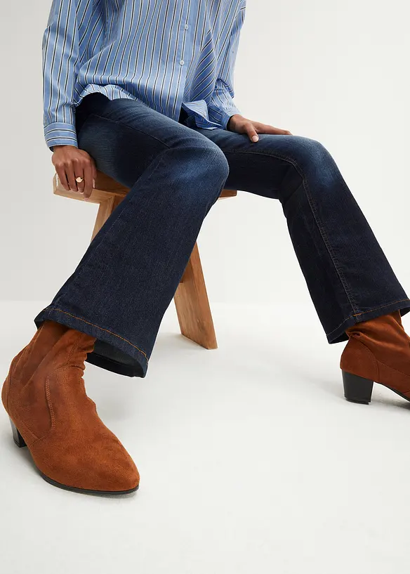bonprix Bootcut Jeans Mid Waist, Stretch Preisnachlass