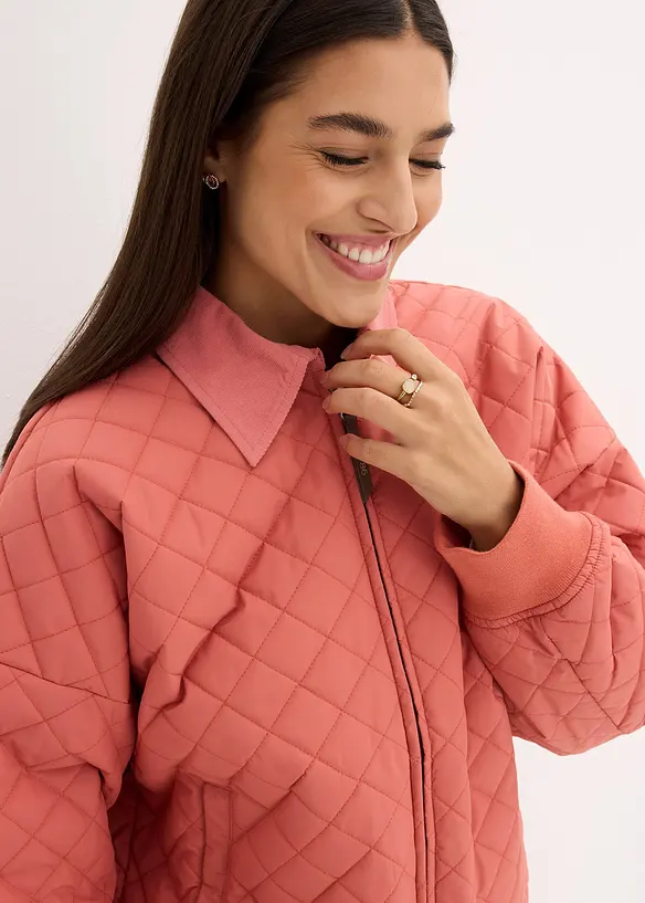 bpc bonprix collection Stepp-Blousonjacke mit Cord-Kragen Auslauf