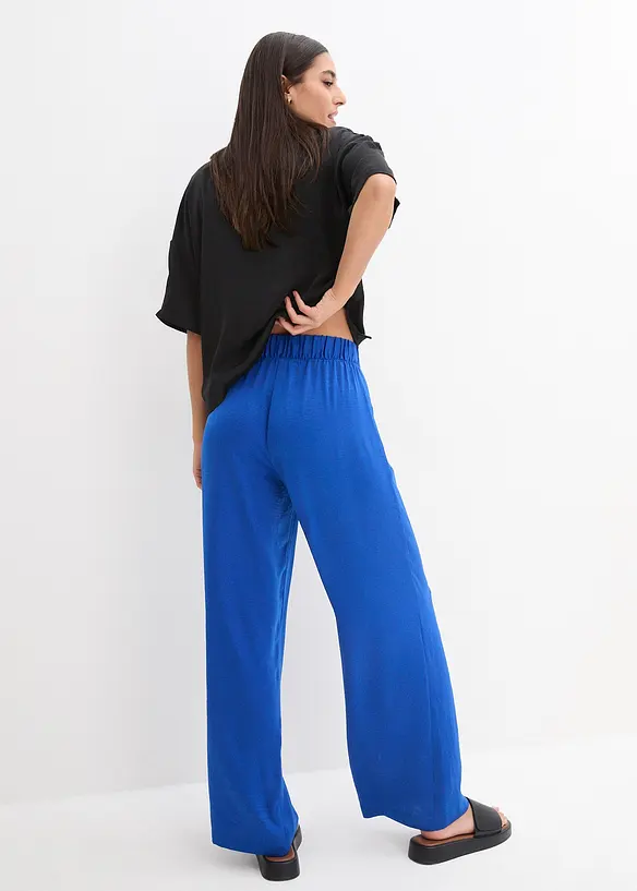 bonprix Hose mit Struktur-Effekt und Bequembund, lang Online Shopping