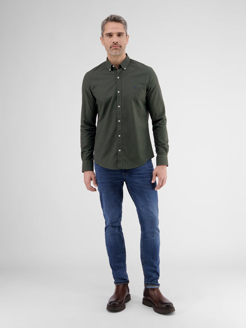 Lerros Oxfordhemd mit Stretchanteil und Button-down-Kragen Super Sparpreis