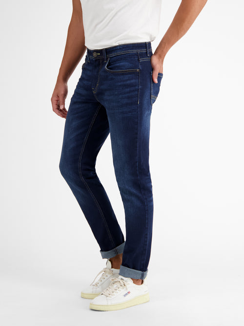 Lerros BAXTER 5-Pocket-Denim im Used-Look, RELAXED FIT, blue Letzte 2 Tage
