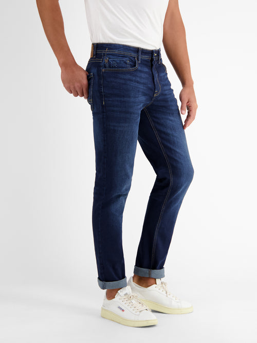 Lerros BAXTER 5-Pocket-Denim im Used-Look, RELAXED FIT, blue Letzte 2 Tage