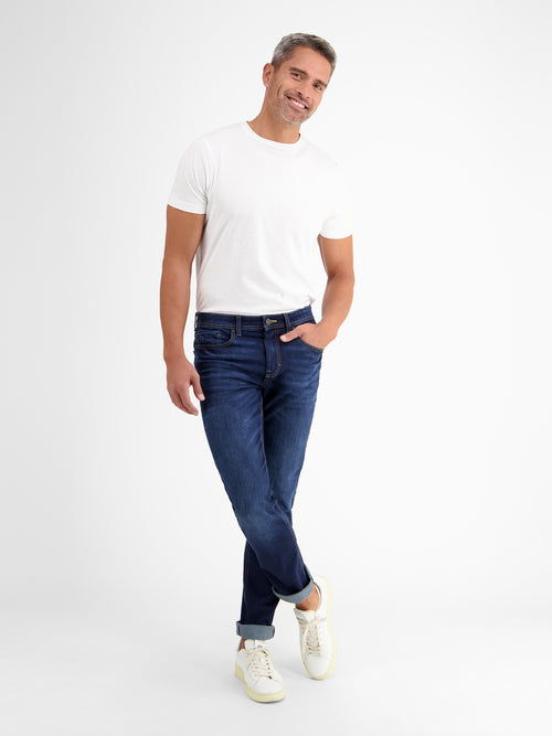 Lerros BAXTER 5-Pocket-Denim im Used-Look, RELAXED FIT, blue Letzte 2 Tage