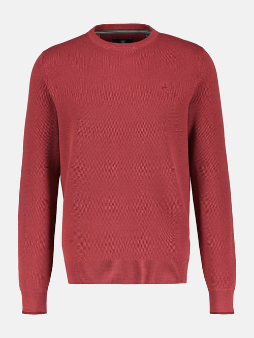 Lerros Leichter Strickpullover mit schmaler Rippstuktur Nur noch ein Tag übrig