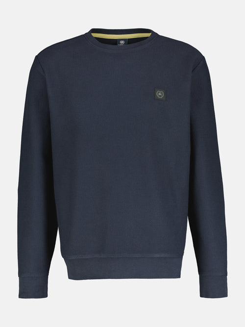 Lerros Herren Sweatshirt in weicher, vorgewaschener Strukturqualität Begrenzt auf 3 Tage