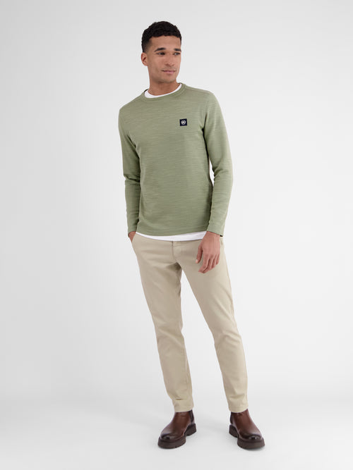 Lerros Herren Langarmshirt in Strukturqualität Im Verkauf