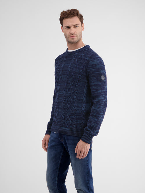 Lerros Herren Strickpullover mit klassisch-modernem Kabelstrickmuster Fabrikverkauf