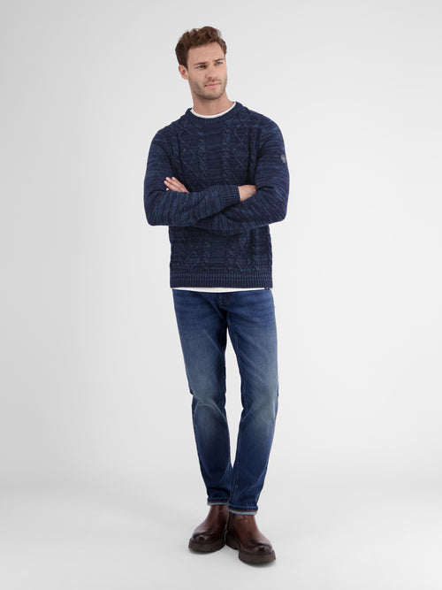 Lerros Herren Strickpullover mit klassisch-modernem Kabelstrickmuster Fabrikverkauf