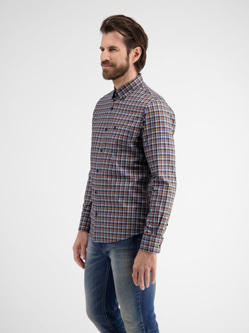 Lerros Kariertes Herrenhemd mit Button-down-Kragen Online Shopping