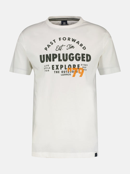 Lerros T-Shirt mit Brustprint, unifarben Neueste Mode