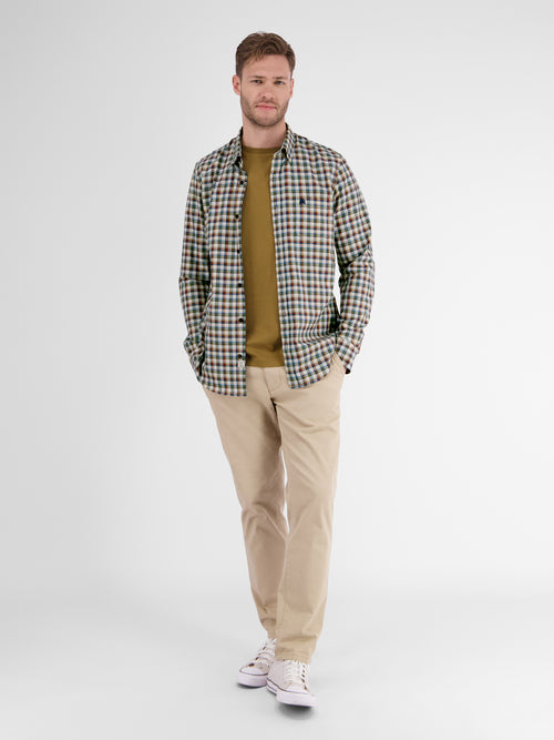 Lerros Langarmhemd , kariert, verdeckter Button-down-Kragen Online Shopping