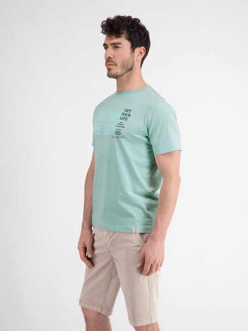 Lerros Unifarbenes T-Shirt für Herren mit Brustprint Black Friday