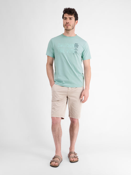 Lerros Unifarbenes T-Shirt für Herren mit Brustprint Black Friday