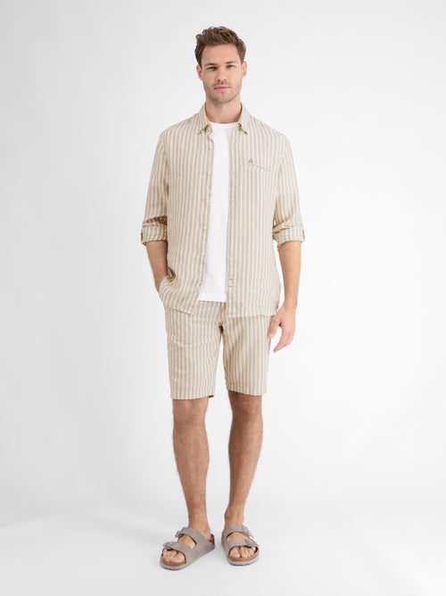 Lerros Leinenmix Bermuda mit sommerlichen Streifen Top Angebot