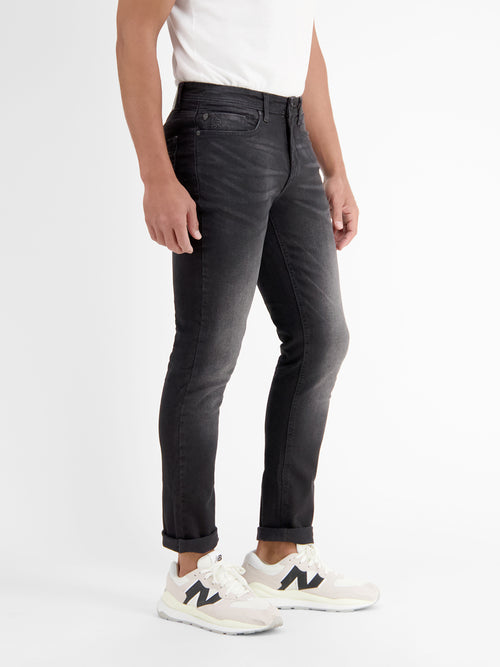 Lerros BAXTER 5-Pocket-Denim im Used-Look, RELAXED FIT, black Im Verkauf