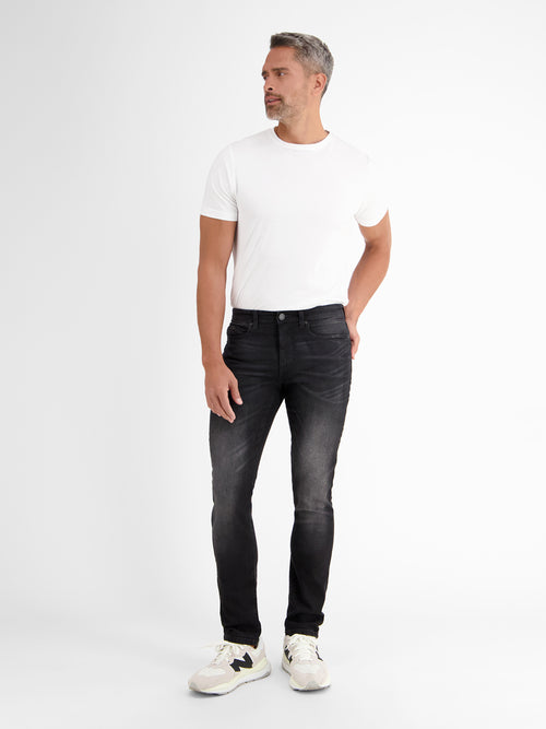 Lerros BAXTER 5-Pocket-Denim im Used-Look, RELAXED FIT, black Im Verkauf
