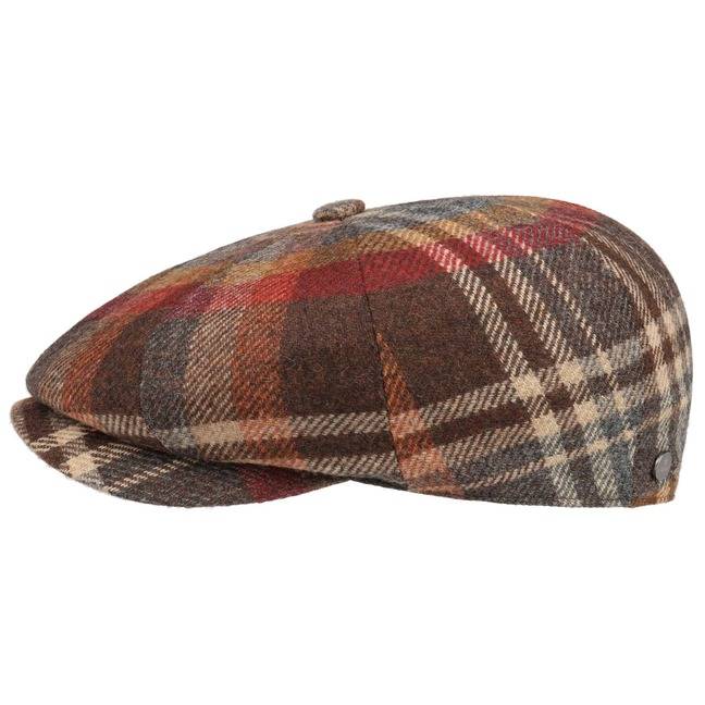 Lierys Carlsen Wool Check Flatcap Großer Ausverkauf