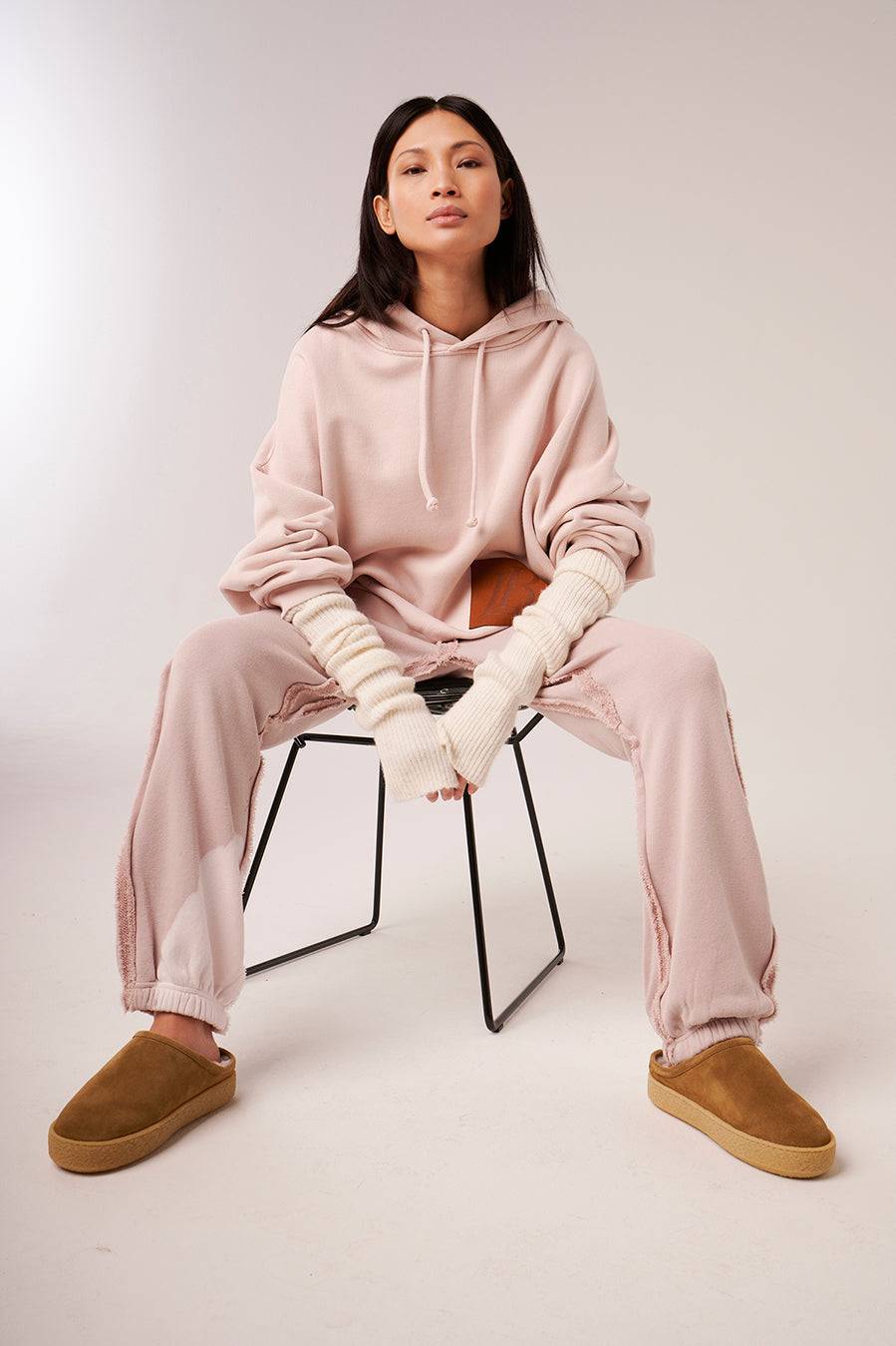 Liv Bergen Hoodie Fade Out in ruby tan Sonderangebot