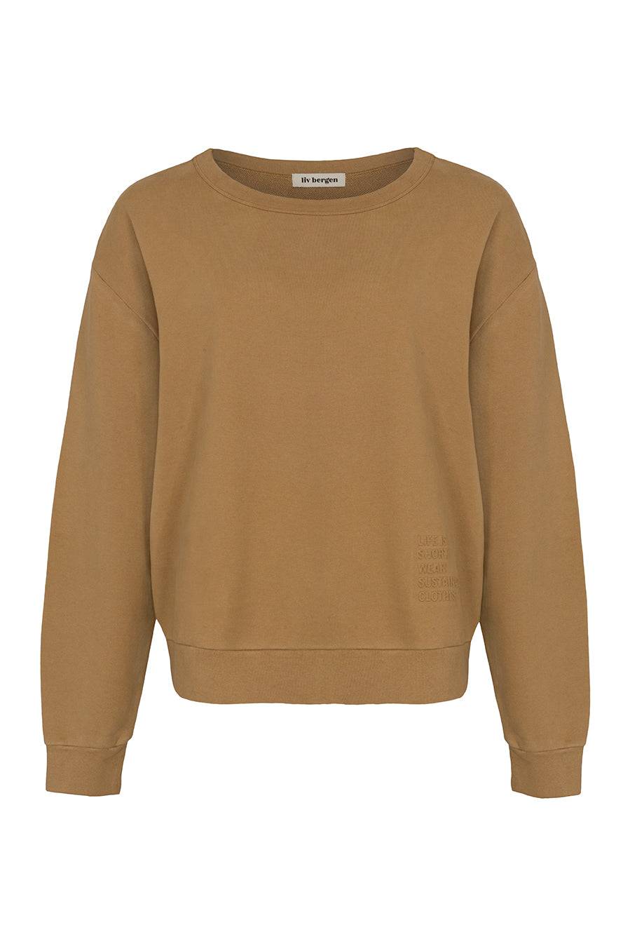 Liv Bergen Sweater Organic in camel Große Rabatte