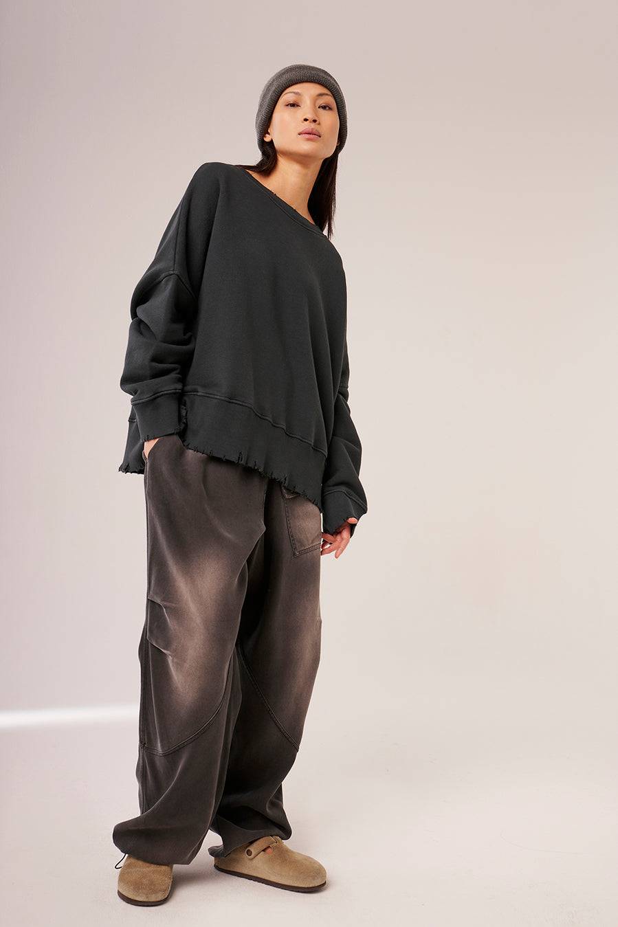 Liv Bergen Hose Tencel in ghost Kostenlose Rückgabe