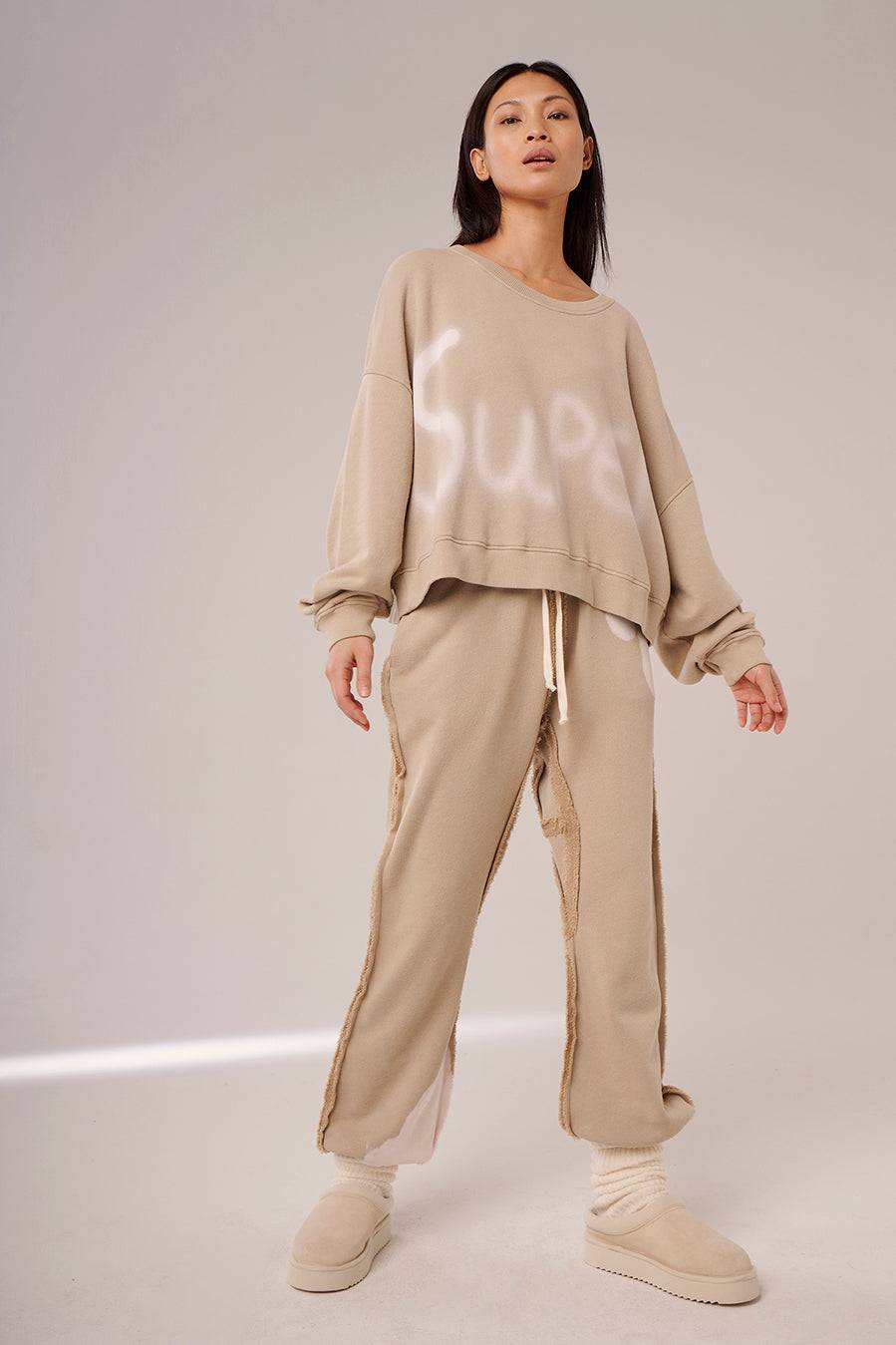 Liv Bergen Sweater Bleached in old rose Fabrikverkauf