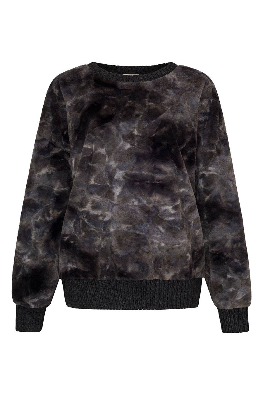 Liv Bergen Sweater Soft in grey batik Cyber Monday