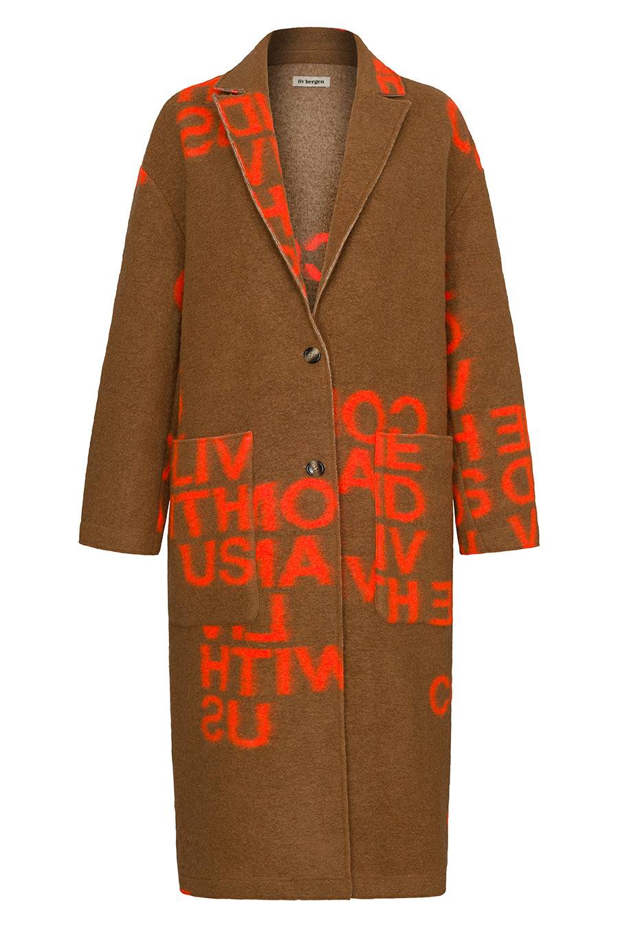 Liv Bergen Mantel Come in camel/orange Räumungsverkauf