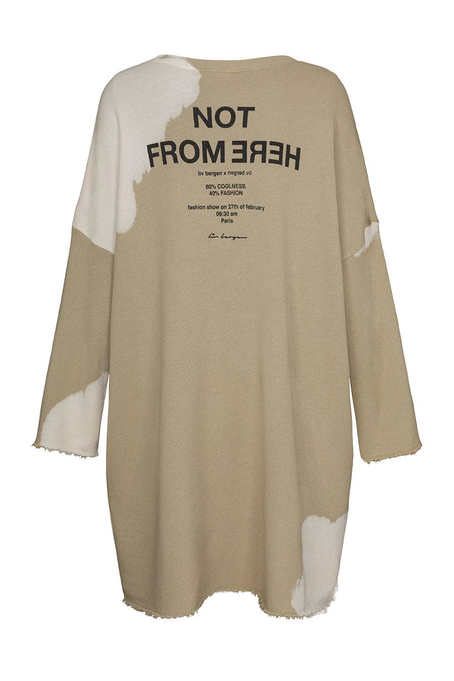 Liv Bergen Kleid Bleached in camel Sonderangebote
