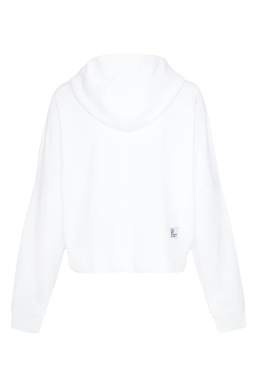 Liv Bergen Hoodie cropped in optic white Black Friday Preise