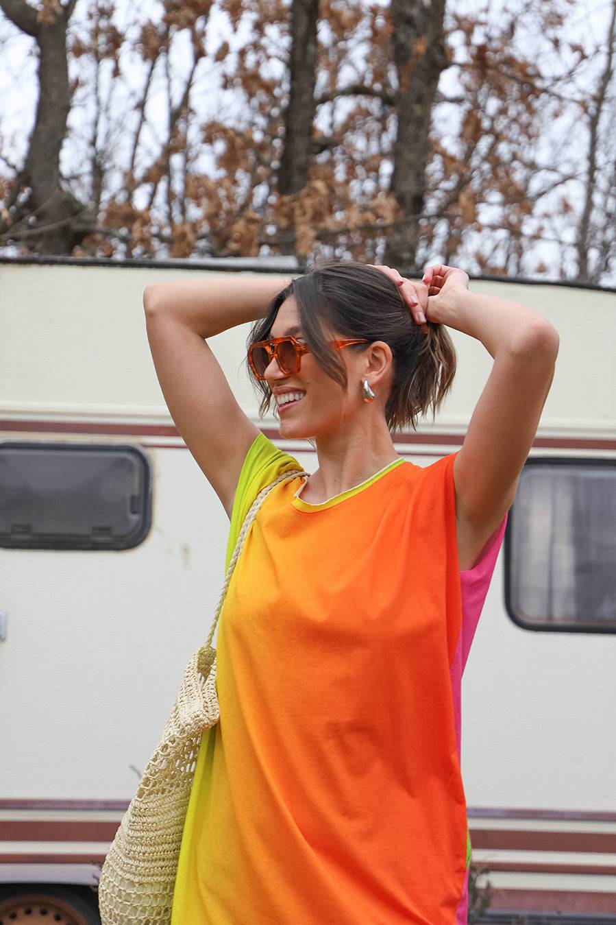 Liv Bergen Kleid Rainbow in multicolour Meist gekauft