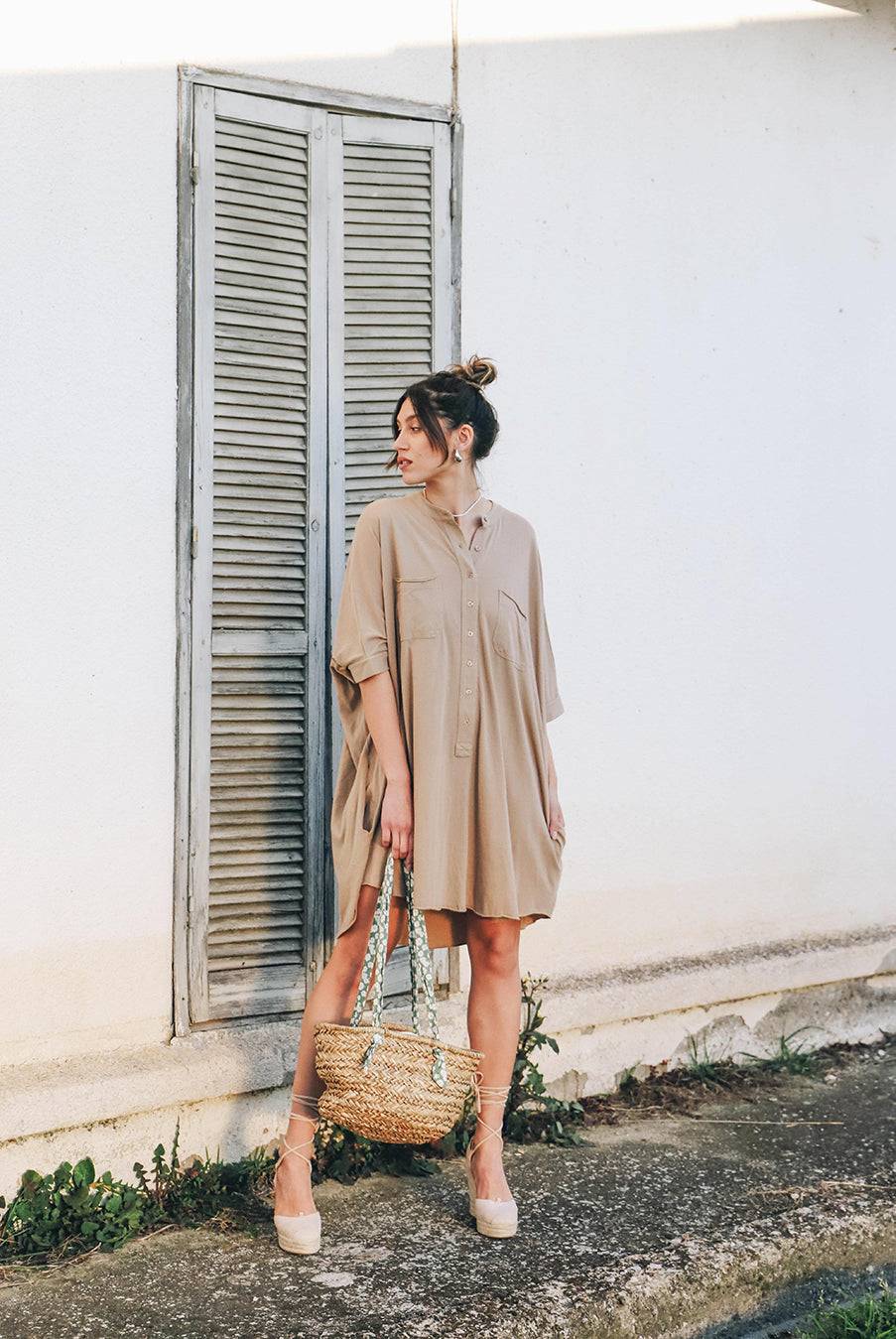 Liv Bergen Kleid oversized in safari Blitzverkäufe