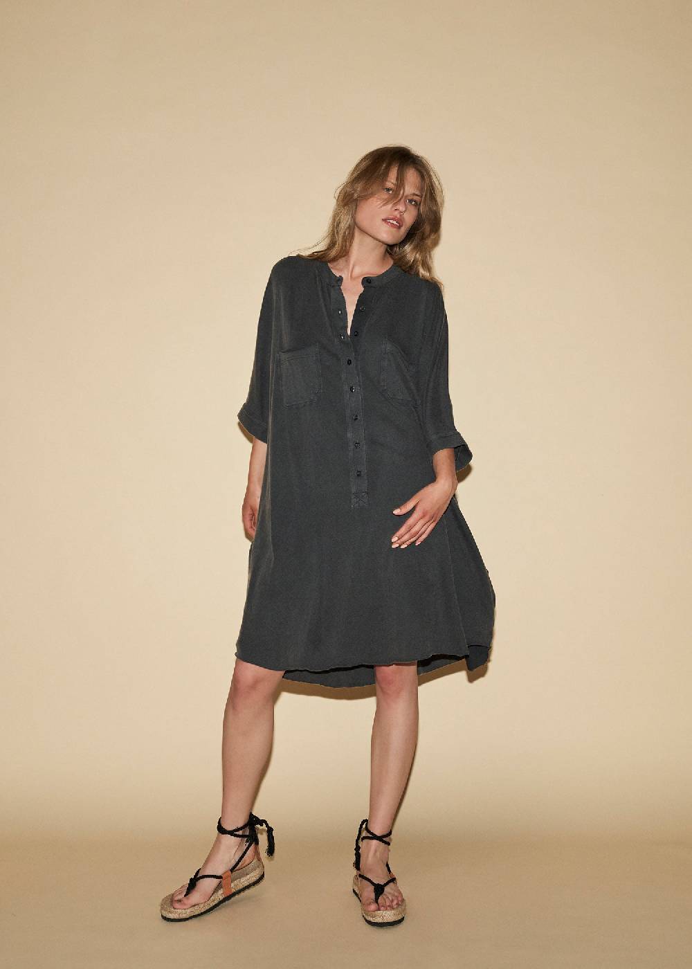 Liv Bergen Kleid oversized in peat Kostenloser Versand