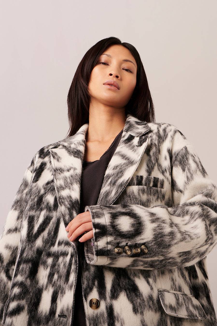 Liv Bergen Jacke Come in black/white Online Shopping
