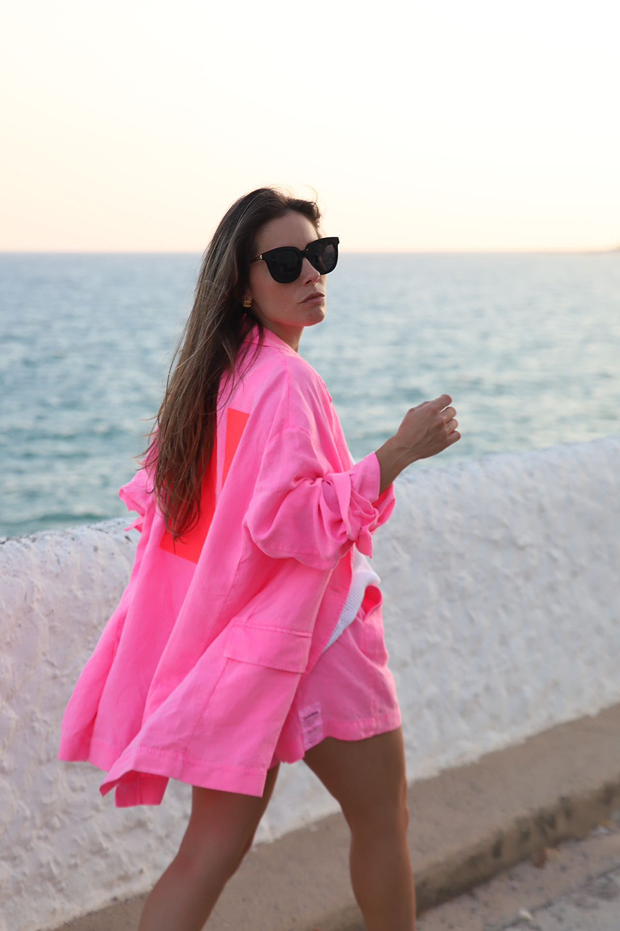 Liv Bergen Oversized Blazer HI in neon pink Valentinstagsangebot