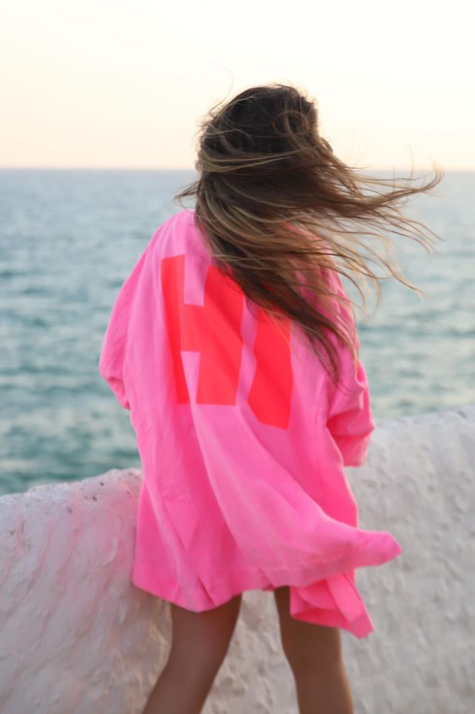 Liv Bergen Oversized Blazer HI in neon pink Valentinstagsangebot