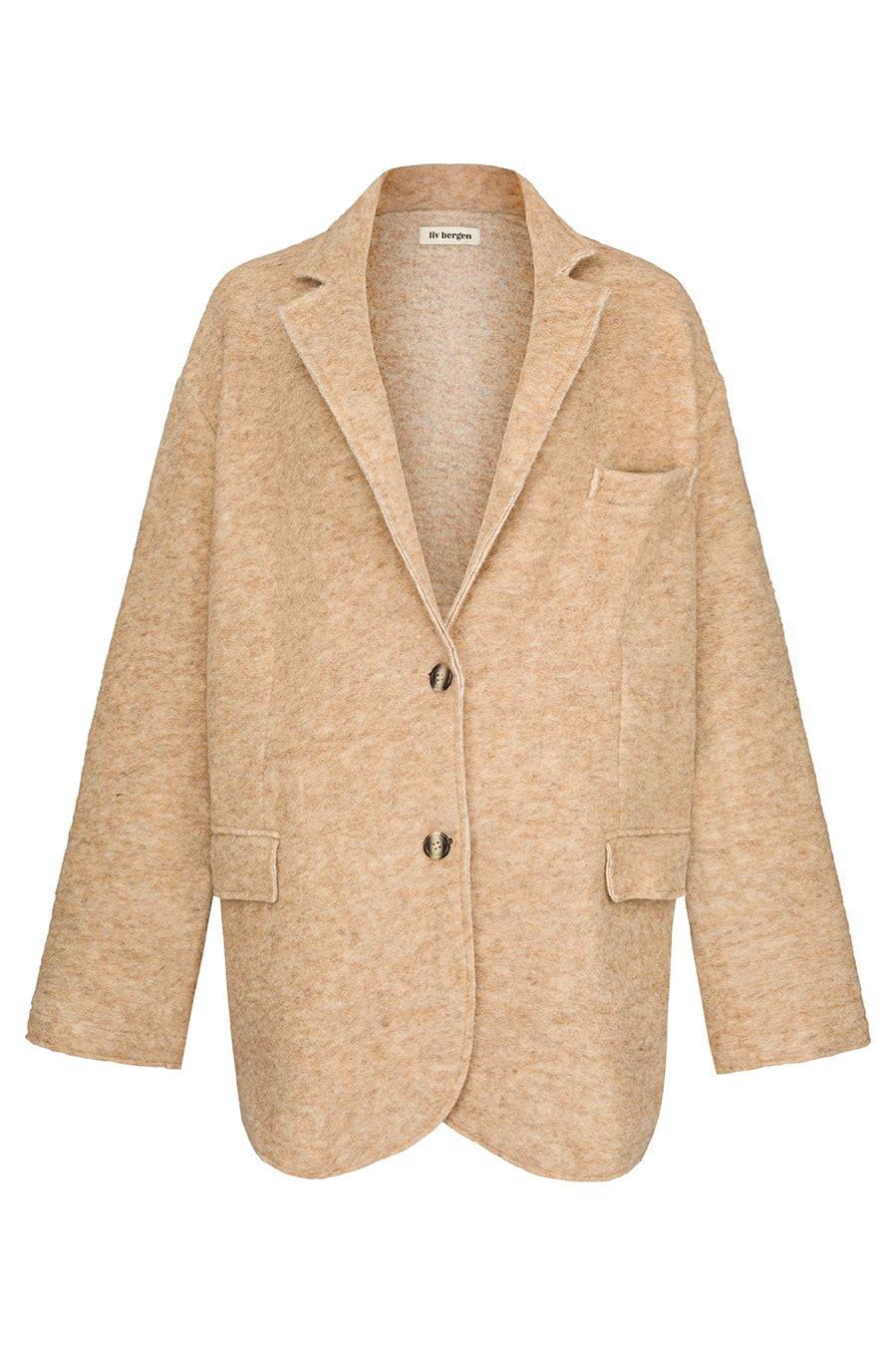Liv Bergen Oversized Jacke "THAT DON'T IMPRESS ME MUCH" in sand Neueste Mode